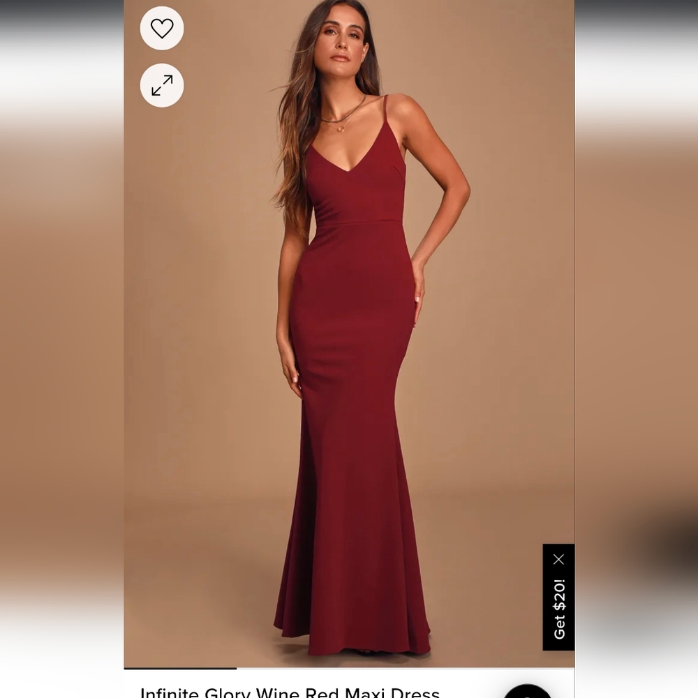 Red Infitinite glory wine Lulu's gown
